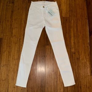 FRAME White Le Skinny De Jeanne Mid-Rise Jeans